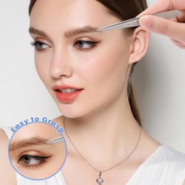 ZERNBER Pointed Tweezers for women Facial hair, NO Gaps Precision Tweezers for Eyebrows, Chin Hair?Ingrown Hair, Splinters, Glass Removal?Silver? ZERNBER Pointed Tweezers for women Facial hair, NO Gaps Precision Tweezers for Eyebrows, Chin Hair?Ingrown Hair, Splinters, Glass Removal?Silver?