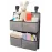 KIKJOK Hanging Diaper Organizer for Crib/Playpen/Bassinet - Hold 80+ Diapers - 4 Deep Pockets-H19in x L15 in Changing Table Diaper Holder - Hanging Diaper Stacker Nursery Caddy Organizer - Grey