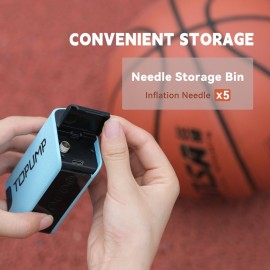 TOPUMP Electric Ball Pump with Inflation & Deflation, Portable Rechargeable Ball Pump with Pressure Gauge (Max 20PSI), Suitable for Basketball, Soccer, Volleyball and Rugby TOPUMP Electric Ball Pump with Inflation & Deflation, Portable Rechargeable Ball Pump with Pressure Gauge (Max 20PSI), Suitable for Basketball, Soccer, Volleyball and Rugby