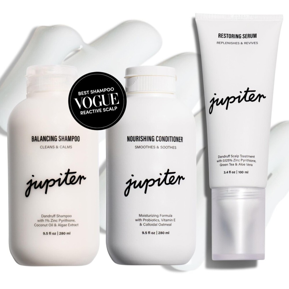 Jupiter Anti-Dandruff Shampoo, Conditioner, & Serum Advanced Set, Physician-Formulated for Dry, Itchy, Oily, Flaky Scalp Care, Color-Safe, Dry Scalp, Sulfate-Free Jupiter Anti-Dandruff Shampoo, Conditioner, & Serum Advanced Set, Physician-Formulated for Dry, Itchy, Oily, Flaky Scalp Care, Color-Safe, Dry Scalp, Sulfate-Free