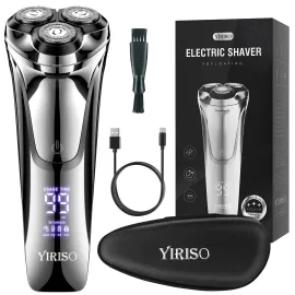 YIRISO Electric Razor for Men, Mens Electric Shavers, Wet & Dry Shaver with Pop-up Trimmer, USB-C Rechargeable Waterproof Portable Shaver with LCD Display/Travel Organizer/Travel Lock Ideal Men Gift YIRISO Electric Razor for Men, Mens Electric Shavers, Wet & Dry Shaver with Pop-up Trimmer, USB-C Rechargeable Waterproof Portable Shaver with LCD Display/Travel Organizer/Travel Lock Ideal Men Gift