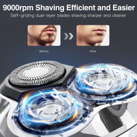 YIRISO Electric Razor for Men, Mens Electric Shavers, Wet & Dry Shaver with Pop-up Trimmer, USB-C Rechargeable Waterproof Portable Shaver with LCD Display/Travel Organizer/Travel Lock Ideal Men Gift YIRISO Electric Razor for Men, Mens Electric Shavers, Wet & Dry Shaver with Pop-up Trimmer, USB-C Rechargeable Waterproof Portable Shaver with LCD Display/Travel Organizer/Travel Lock Ideal Men Gift