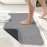 Bath Mat,Ultra Thin Bathroom Rugs,Rubber Bath Mats for Bathroom,Quick Dry,Non-Slip,Machine Washable,Fit Under Door,Absorbent Bath Rugs,Shower Outside,Sink,Home Decor Accessories.(Grey,17\'\'x27\'\')