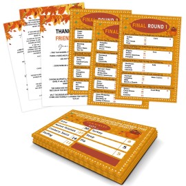 TCJIU Thanksgiving Day Friendly Feud Quiz,Thanksgiving Day Friendly Feud Game,Shower Games,Trivia Games for Family,Fall Winter Family Feud Style Game,I3