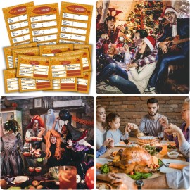 TCJIU Thanksgiving Day Friendly Feud Quiz,Thanksgiving Day Friendly Feud Game,Shower Games,Trivia Games for Family,Fall Winter Family Feud Style Game,I3