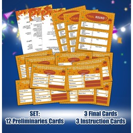 TCJIU Thanksgiving Day Friendly Feud Quiz,Thanksgiving Day Friendly Feud Game,Shower Games,Trivia Games for Family,Fall Winter Family Feud Style Game,I3