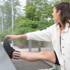 Wellrox Weighted Bangles - Adjustable Ankle and Wrist Weights for Women & Men - Set of Ankle Weights 2 lbs (1 lb Each Wrist Weight) | Weighted Arm Bands for Pilates, Yoga, Running & Walking (Rose)