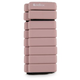 Wellrox Weighted Bangles - Adjustable Ankle and Wrist Weights for Women & Men - Set of Ankle Weights 2 lbs (1 lb Each Wrist Weight) | Weighted Arm Bands for Pilates, Yoga, Running & Walking (Rose)