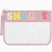 Burskit Clear Zipper Pouch for Travel Snacks Bag Nylon Clear Cosmetic Bag Makeup Travel Bag for Women with Glitter Patch Letters (Pink-Snacks)