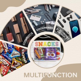 Burskit Snack Bag Clear Chenille Varsity Letter Zipper Pouch for Travel Nylon Clear Cosmetic Bag Makeup Travel Bag for Women (White-Snacks) Burskit Snack Bag Clear Chenille Varsity Letter Zipper Pouch for Travel Nylon Clear Cosmetic Bag Makeup Travel Bag for Women (White-Snacks)