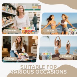 Burskit Snack Bag Clear Chenille Varsity Letter Zipper Pouch for Travel Nylon Clear Cosmetic Bag Makeup Travel Bag for Women (White-Snacks) Burskit Snack Bag Clear Chenille Varsity Letter Zipper Pouch for Travel Nylon Clear Cosmetic Bag Makeup Travel Bag for Women (White-Snacks)