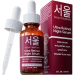SeoulCeuticals 1% Korean Retinol Night Serum for Face - 97.5% Snail Mucin + Hyaluronic Acid + Bakuchiol, Cruelty Free K Beauty for Sensitive Skin 1oz
