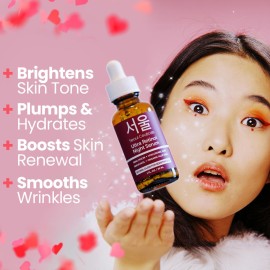 SeoulCeuticals 1% Korean Retinol Night Serum for Face - 97.5% Snail Mucin + Hyaluronic Acid + Bakuchiol, Cruelty Free K Beauty for Sensitive Skin 1oz SeoulCeuticals 1% Korean Retinol Night Serum for Face - 97.5% Snail Mucin + Hyaluronic Acid + Bakuchiol, Cruelty Free K Beauty for Sensitive Skin 1oz