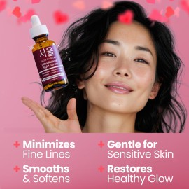 SeoulCeuticals 1% Korean Retinol Night Serum for Face - 97.5% Snail Mucin + Hyaluronic Acid + Bakuchiol, Cruelty Free K Beauty for Sensitive Skin 1oz SeoulCeuticals 1% Korean Retinol Night Serum for Face - 97.5% Snail Mucin + Hyaluronic Acid + Bakuchiol, Cruelty Free K Beauty for Sensitive Skin 1oz