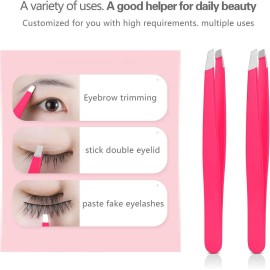 Tweezers Set, High Precision Stainless Steel Eyebrow Tweezers for Facial Hair, Inward Growing Hair and Splinter Remover Kit, Suitable for Women and Men, 4-Piece Set. (pink) Tweezers Set, High Precision Stainless Steel Eyebrow Tweezers for Facial Hair, Inward Growing Hair and Splinter Remover Kit, Suitable for Women and Men, 4-Piece Set. (pink)