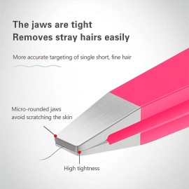 Tweezers Set, High Precision Stainless Steel Eyebrow Tweezers for Facial Hair, Inward Growing Hair and Splinter Remover Kit, Suitable for Women and Men, 4-Piece Set. (pink) Tweezers Set, High Precision Stainless Steel Eyebrow Tweezers for Facial Hair, Inward Growing Hair and Splinter Remover Kit, Suitable for Women and Men, 4-Piece Set. (pink)