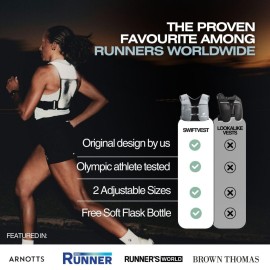 SWIFTVEST Running Phone Holder Vest with 6 Pockets & 500ml/17oz Water Bottle | Reflective Hydration Vest | Men & Women SWIFTVEST Running Phone Holder Vest with 6 Pockets & 500ml/17oz Water Bottle | Reflective Hydration Vest | Men & Women