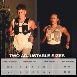 SWIFTVEST Running Phone Holder Vest with 6 Pockets & 500ml/17oz Water Bottle | Reflective Hydration Vest | Men & Women SWIFTVEST Running Phone Holder Vest with 6 Pockets & 500ml/17oz Water Bottle | Reflective Hydration Vest | Men & Women