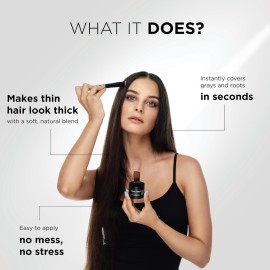 THICK FIBER Root Touch Up Powder - Water & Sweat Resistant Hair Loss Concealer Set for Thinning Hair Women, Includes Brush (Black) THICK FIBER Root Touch Up Powder - Water & Sweat Resistant Hair Loss Concealer Set for Thinning Hair Women, Includes Brush (Black)