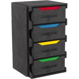 Gamegenic Tokens Lair - Premium All-in-One Token Box with Integrated Dice Tray for Ultimate Gaming Experience, Multifunctional Storage for Game Tokens, Dice and Accessories, Black Color