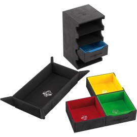 Gamegenic Tokens Lair - Premium All-in-One Token Box with Integrated Dice Tray for Ultimate Gaming Experience, Multifunctional Storage for Game Tokens, Dice and Accessories, Black Color Gamegenic Tokens Lair - Premium All-in-One Token Box with Integrated Dice Tray for Ultimate Gaming Experience, Multifunctional Storage for Game Tokens, Dice and Accessories, Black Color