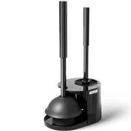 FORASTO 2 in 1 Toilet Plunger and Brush SetExtended Handle PlungerToilet Bowl Brush Plunger Set,Bathroom Cleaning Tools Toilet Brush Plunger ComboCleaning BrushBathroom Cleaning Supplies