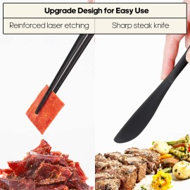 Travel Utensils with Case, Quatish Portable Silverware Set for Work, Stainless Steel Reusable Travel Cutlery Set, Fork and Spoon Set for Camping, Picnic, Gadgets, Lunch Box for Men, Black Travel Utensils with Case, Quatish Portable Silverware Set for Work, Stainless Steel Reusable Travel Cutlery Set, Fork and Spoon Set for Camping, Picnic, Gadgets, Lunch Box for Men, Black