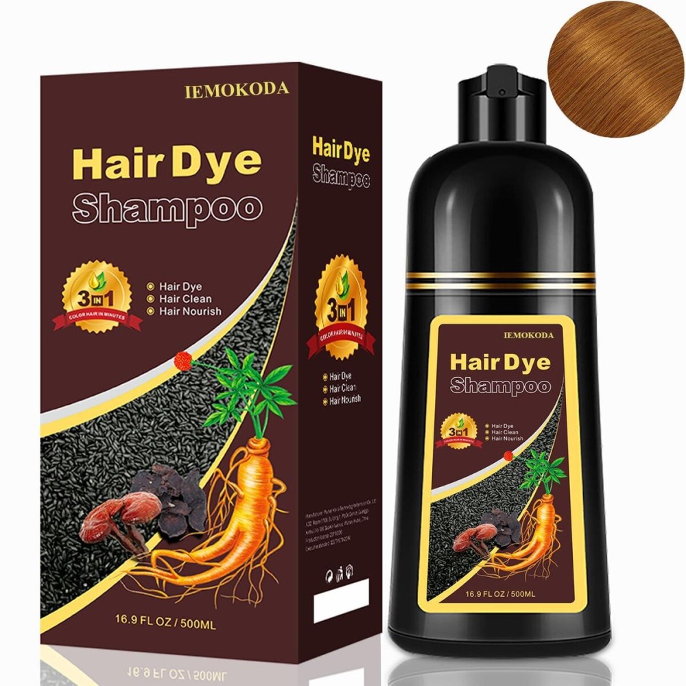 Blonde Brown Hair Dye Shampoo 3 in 1, Instant Hair Color Shampoo for Women Men, Natural Color Shampoo Hair Dye, Grey Hair Coverage in Minutes, Herbal Formula (17.6 FL OZ) Blonde Brown Hair Dye Shampoo 3 in 1, Instant Hair Color Shampoo for Women Men, Natural Color Shampoo Hair Dye, Grey Hair Coverage in Minutes, Herbal Formula (17.6 FL OZ)
