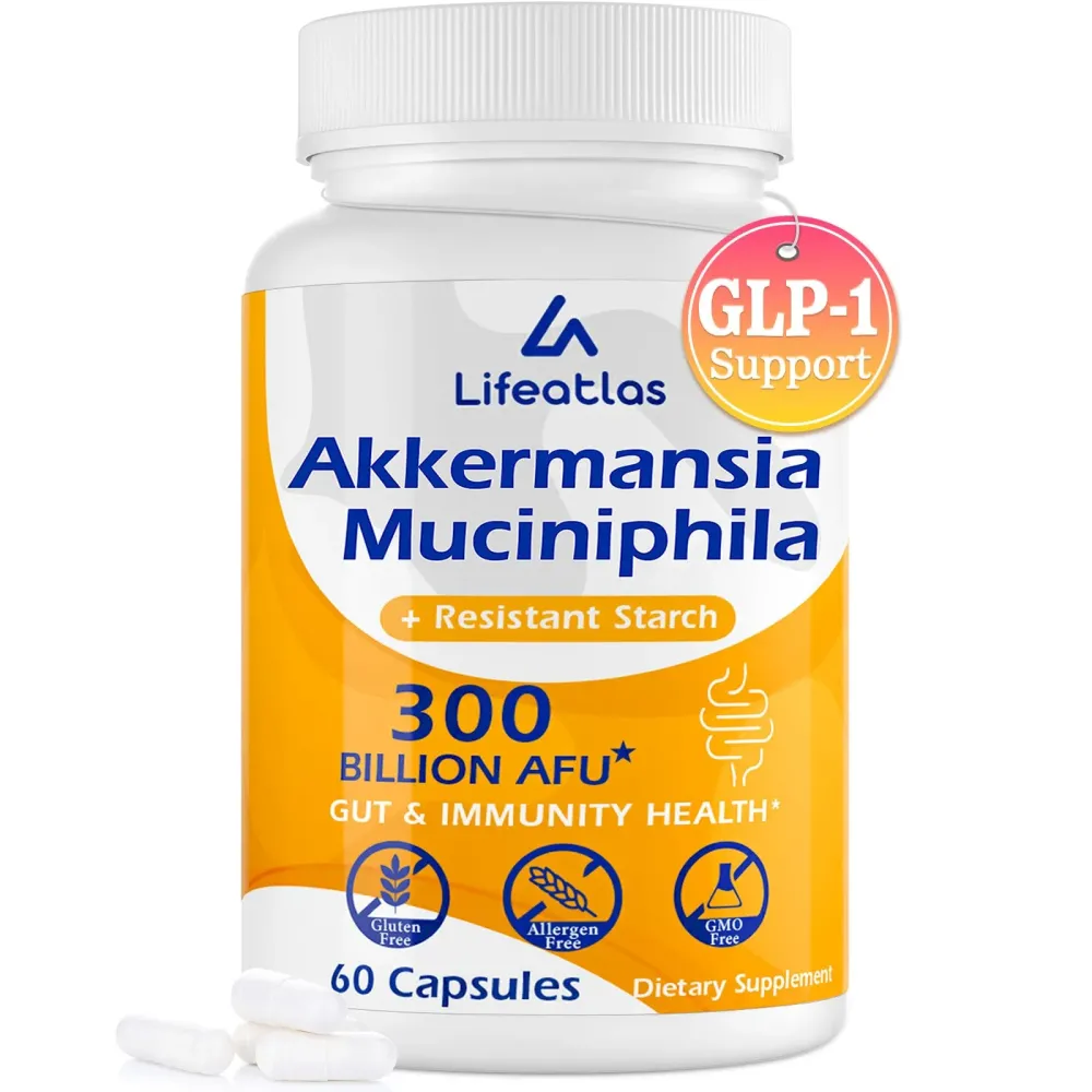 GLP-1 Supplement | 300 Billion AFU Akkermansia Muciniphila, Akkermansia Probiotic for Women Men, Akka Superbiotics for GLP-1 Production, Digestive, Gut, Immunity, Enhances Gut Lining Function, 60 Caps GLP-1 Supplement | 300 Billion AFU Akkermansia Muciniphila, Akkermansia Probiotic for Women Men, Akka Superbiotics for GLP-1 Production, Digestive, Gut, Immunity, Enhances Gut Lining Function, 60 Caps