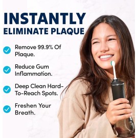 Puur Smile Professional Water Flosser - Advanced Dental Care for a Healthier Mouth, Gum, and Teeth - IPX7 Waterproof Oral Irrigator | 7 Replacement Tips, Travel-Friendly, Rechargeable - Oral Hygiene