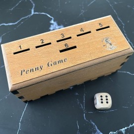 CBLKUS Penny Game, Family Fun Board Game, Drop Game Wood Box for 2-6 Players Premium Version