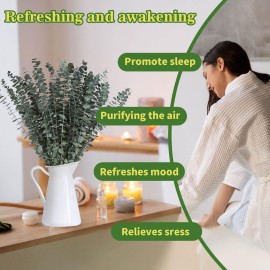 11 PCS Real Dried Eucalyptus Stem for Shower & Bathroom Decor - 17\'\' Large Natural Fresh Eucalyptus Leaves Hanging Plants, Shower Stuff Green Home Vase Decor, DIY 11 PCS Real Dried Eucalyptus Stem for Shower & Bathroom Decor - 17\'\' Large Natural Fresh Eucalyptus Leaves Hanging Plants, Shower Stuff Green Home Vase Decor, DIY