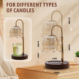 GEEZO Fragrance Candle Warmer LampElectric Candle Warmer with Timer & DimmerMom Christmas Birthday Gifts for Women, House Warming Gifts New Home Bedroom Decor GEEZO Fragrance Candle Warmer LampElectric Candle Warmer with Timer & DimmerMom Christmas Birthday Gifts for Women, House Warming Gifts New Home Bedroom Decor