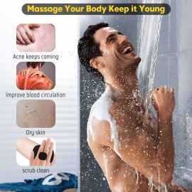 VWMYQ Silicone Loofah, Silicone Body Scrubber New Upgrade Richer Foam and Effective Cleaning, Ergonomic No-Slip Handle, Long-Lasting & Easy to Clean VWMYQ Silicone Loofah, Silicone Body Scrubber New Upgrade Richer Foam and Effective Cleaning, Ergonomic No-Slip Handle, Long-Lasting & Easy to Clean