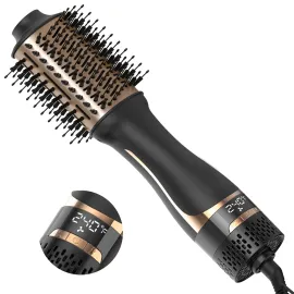 Nicebay Hair Dryer Brush, Hot Tools Blow Dryer Brush for Women, One Step Blowout Brush with Display Screen, Oval Ceramic Barrel, Negative Ion Nicebay Hair Dryer Brush, Hot Tools Blow Dryer Brush for Women, One Step Blowout Brush with Display Screen, Oval Ceramic Barrel, Negative Ion