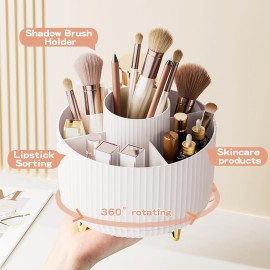 360 Rotate Makeup Brush Holder Organizer, Makeup Organizers Countertop, Makeup organization and Skincare Storage for Vanity, Desktop, Bathroom (White) 360 Rotate Makeup Brush Holder Organizer, Makeup Organizers Countertop, Makeup organization and Skincare Storage for Vanity, Desktop, Bathroom (White)