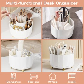 360 Rotate Makeup Brush Holder Organizer, Makeup Organizers Countertop, Makeup organization and Skincare Storage for Vanity, Desktop, Bathroom (White) 360 Rotate Makeup Brush Holder Organizer, Makeup Organizers Countertop, Makeup organization and Skincare Storage for Vanity, Desktop, Bathroom (White)