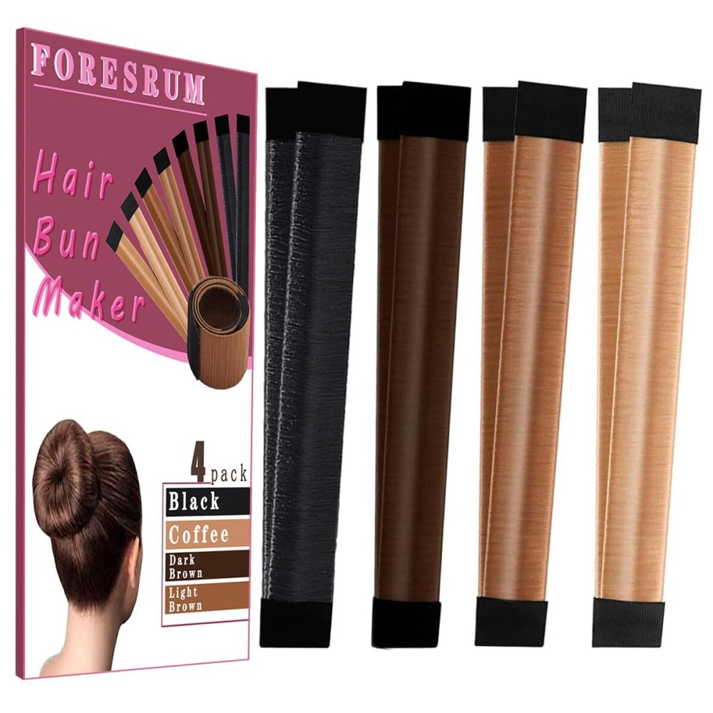 4 Pcs Magic Donut Hair Accessory - Ballet Bun Maker for Women and Kids 4 Pcs Magic Donut Hair Accessory - Ballet Bun Maker for Women and Kids