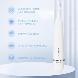 HEBECA Nose Hair Trimmer for Women and Men, 3-in-1 Electric Facial Hair Removal Rechargeable Portble Waterproof Face Shaver Razor for Nose Ear Eyebrow Peach-Fuzz Lips Chin FT3001 HEBECA Nose Hair Trimmer for Women and Men, 3-in-1 Electric Facial Hair Removal Rechargeable Portble Waterproof Face Shaver Razor for Nose Ear Eyebrow Peach-Fuzz Lips Chin FT3001