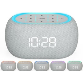 ANJANK White Noise Sound Machine Alarm Clock with Bluetooth Speaker, 21 Relaxing Sounds, 7 Night Lights,0-100% Dimmer/Sleep Timer/30-Level Volume Control,Sound Machine for Kids Adults Sleeping,Bedroom ANJANK White Noise Sound Machine Alarm Clock with Bluetooth Speaker, 21 Relaxing Sounds, 7 Night Lights,0-100% Dimmer/Sleep Timer/30-Level Volume Control,Sound Machine for Kids Adults Sleeping,Bedroom
