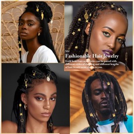 Qinzave 285PCS Gold Hair Jewelry for Braids, Gold Dreadlock Jewelry Accessories Braid Jewelry with Gold Pendants, Loc Jewelry for Hair Dreadlocks Gold Rings Cuff Clips Charms for Braid Decoration Qinzave 285PCS Gold Hair Jewelry for Braids, Gold Dreadlock Jewelry Accessories Braid Jewelry with Gold Pendants, Loc Jewelry for Hair Dreadlocks Gold Rings Cuff Clips Charms for Braid Decoration