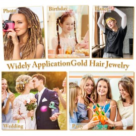 Qinzave 285PCS Gold Hair Jewelry for Braids, Gold Dreadlock Jewelry Accessories Braid Jewelry with Gold Pendants, Loc Jewelry for Hair Dreadlocks Gold Rings Cuff Clips Charms for Braid Decoration Qinzave 285PCS Gold Hair Jewelry for Braids, Gold Dreadlock Jewelry Accessories Braid Jewelry with Gold Pendants, Loc Jewelry for Hair Dreadlocks Gold Rings Cuff Clips Charms for Braid Decoration