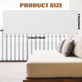 Hosuly Banister Guard 15 x 3 ft Balcony Netting for Kids Pets Stairway Safety Net Baby Fence Door Balcony Netting Safety Mesh Stair Net with No Drilling for Apartment Railing (White) Hosuly Banister Guard 15 x 3 ft Balcony Netting for Kids Pets Stairway Safety Net Baby Fence Door Balcony Netting Safety Mesh Stair Net with No Drilling for Apartment Railing (White)