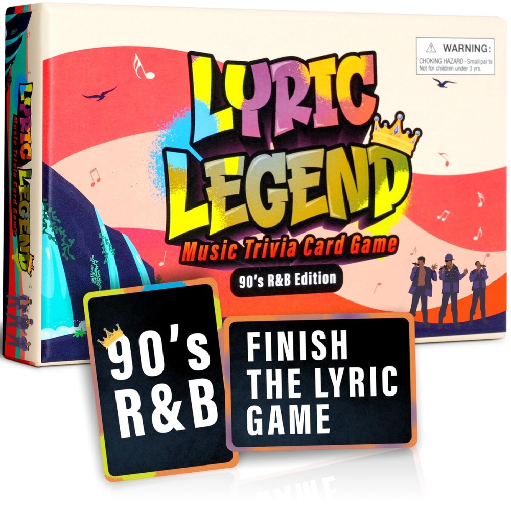 Lyric Legend 90\'s R&B - Finish The Lyrics Game with Trivia to Argue for The Correct Songs. Great for Gifts, Game Night, and Groups. 144 Songs and a Playlist, You\'ll Sing Along and Quiz Your Friends!