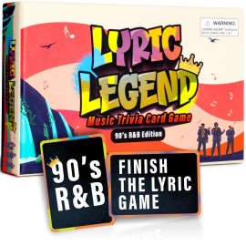 Lyric Legend 90\'s R&B - Finish The Lyrics Game with Trivia to Argue for The Correct Songs. Great for Gifts, Game Night, and Groups. 144 Songs and a Playlist, You\'ll Sing Along and Quiz Your Friends!