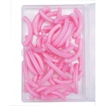 Jeufond 80 pcs Eyelash Curler Refills, Eyelash Curler Pads, Silicone Rubber Universal Eye lash Curler Replacement Refills with Clear Storage Box (Pink)