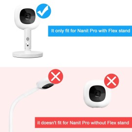 Baby Monitor Mount Compatible with Nanit Pro Smart Baby Monitor & Flex Stand ,Also for Cameras with 1/4 Screw Moun,t 15.7 inches Flexible Long Gooseneck ArmBaby Camera Holder Stand Without Tools