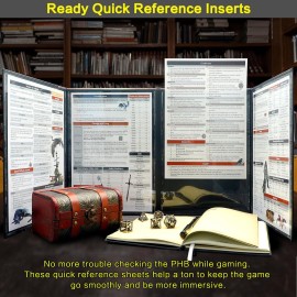 Haxtec DND DM Screen, Master Screen Compatible with Dungeons and Dragons Board Games Masters, TTRPG Accessories DND Gifts for DM Dungeons Masters