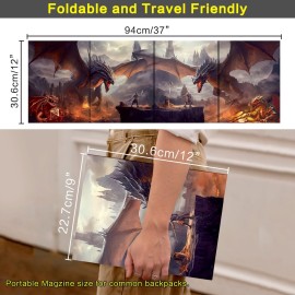Haxtec DND DM Screen, Master Screen Compatible with Dungeons and Dragons Board Games Masters, TTRPG Accessories DND Gifts for DM Dungeons Masters