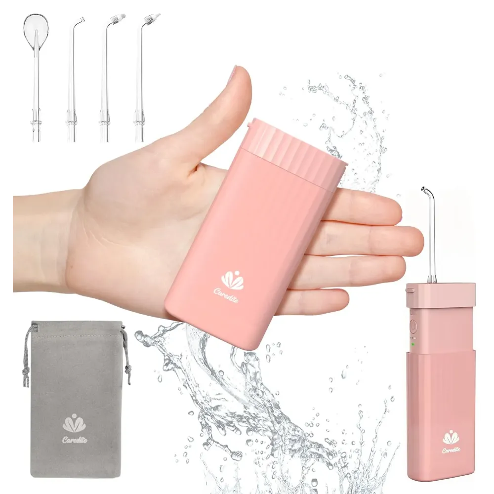 Portable Water Flosser for Teeth,Travel Water Flosser Picks,Mini Cordless Oral Irrigator Rechargeable Power Dental with Telescopic Water Tank, IPX7 Wateroproof for Brace & Sensitive Teeth Care,Pink Portable Water Flosser for Teeth,Travel Water Flosser Picks,Mini Cordless Oral Irrigator Rechargeable Power Dental with Telescopic Water Tank, IPX7 Wateroproof for Brace & Sensitive Teeth Care,Pink
